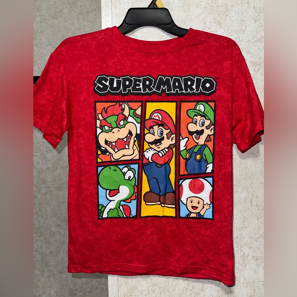 Super Mario Red Kids Short Sleeve Tee